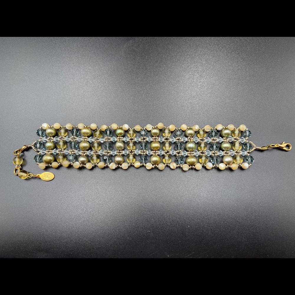 Rachel Reinhardt Multi Row Bead Bracelet signed